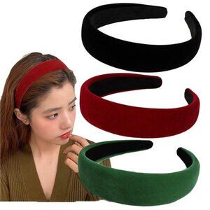 3 PCS Christmas Velvet Headbands for Women Head Bands